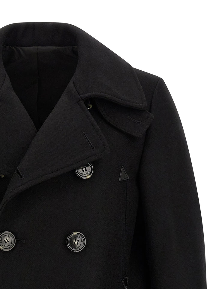 Dsquared2 Double-Breasted Coat Coats and Trench Coats - Black | ed663b6e89f531c47819088823f921e9a2b6b7fe