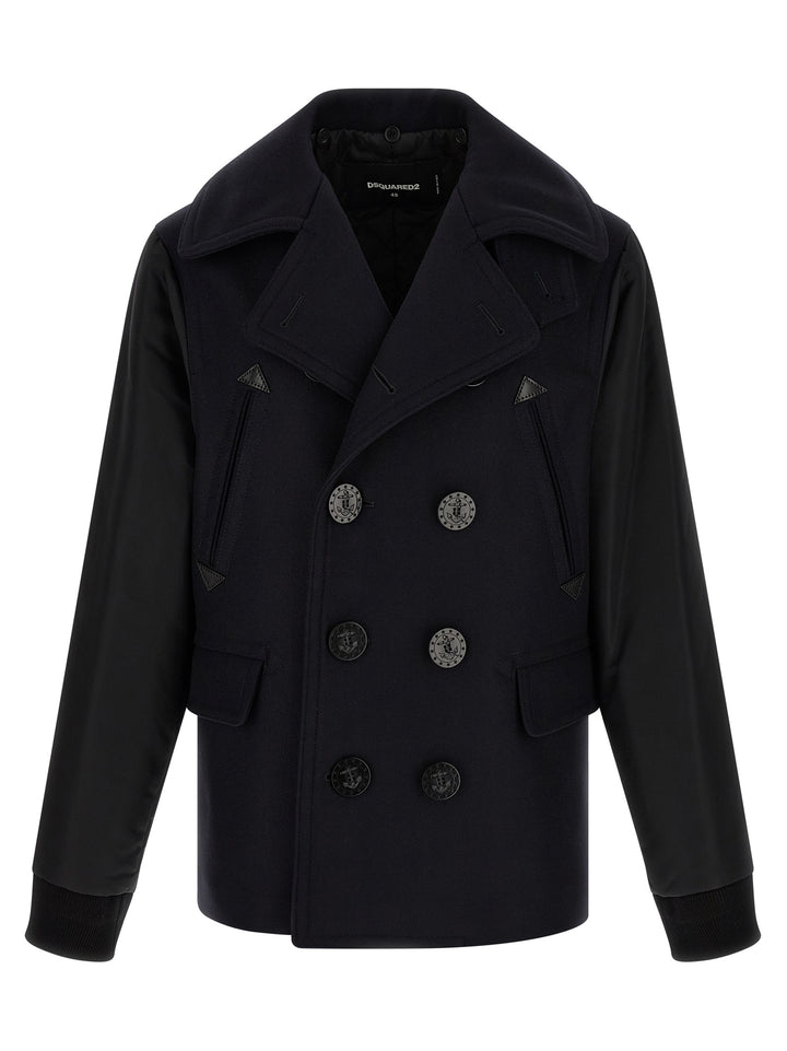 Dsquared2 Hybrid Peacoat Coats and Trench Coats - Blue | 084fbf3e6410372416ab735e6af502b873385a56