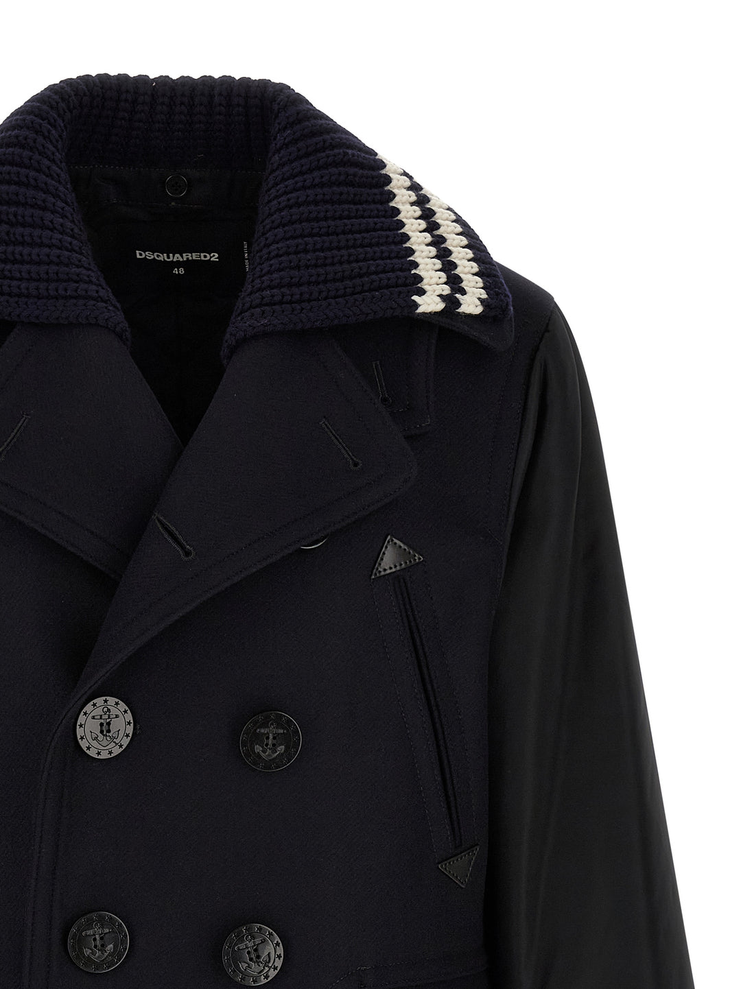 Dsquared2 Hybrid Peacoat Coats and Trench Coats - Blue | 0fd0629ed222381f88d39c845e899859fba8ae07