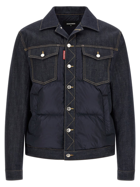 Hybrid Puffer Jackets Blue
