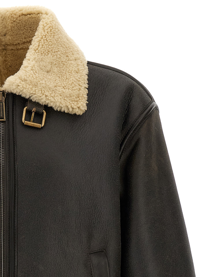 Dsquared2 Aviator Puffer Jackets - Brown | 499ca1c5ce029fd6e94f55ae9992b9e7e0240f9a