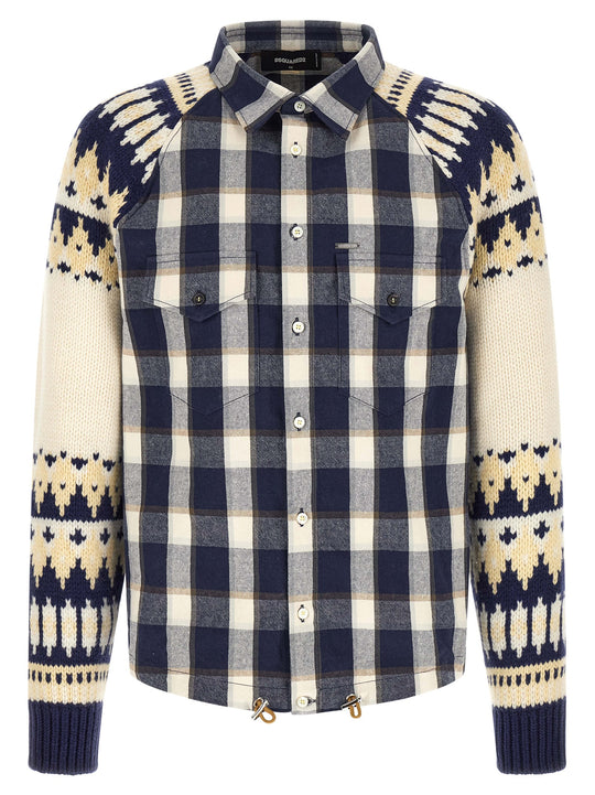 Classic Check Drawstring Shirt And Blouse Multicolor