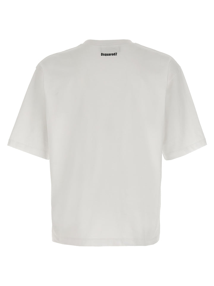 Dsquared2 Printed T-shirt - White/Black | 6b04a90f05c5c8fe3154f26283b118ddfefe5d03