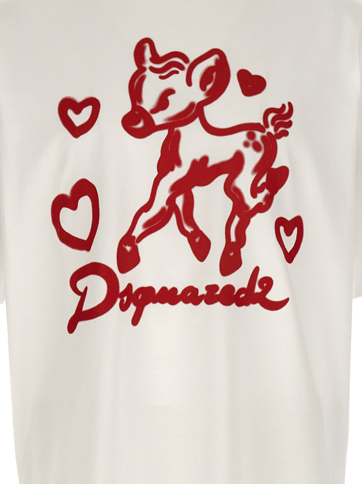 Dsquared2 Printed T-shirt - Red | 6a8717f7ed11e28edaaaa8f8ba0fa407b86fb551