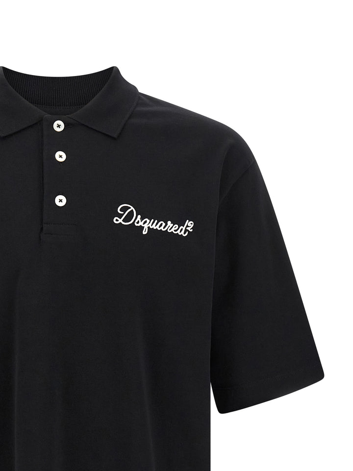 Dsquared2 Dsquared2 Signature Polo - Black | c52edfcb9856c03d99d8534672549d68ce41b649