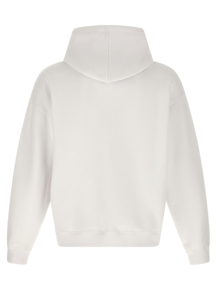 Dsquared2 Logo Patch Hoodie Sweatshirt - White | 217440b276a2f65f66f77a68ca8d281b2a9e2e08