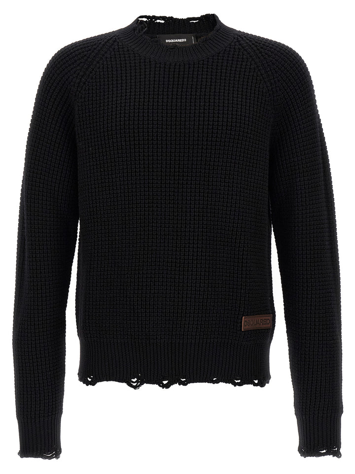 Dsquared2 Destroyed Sweaters and Cardigans - Black | 309b082061572930afaba4e42c36d834ee6064de