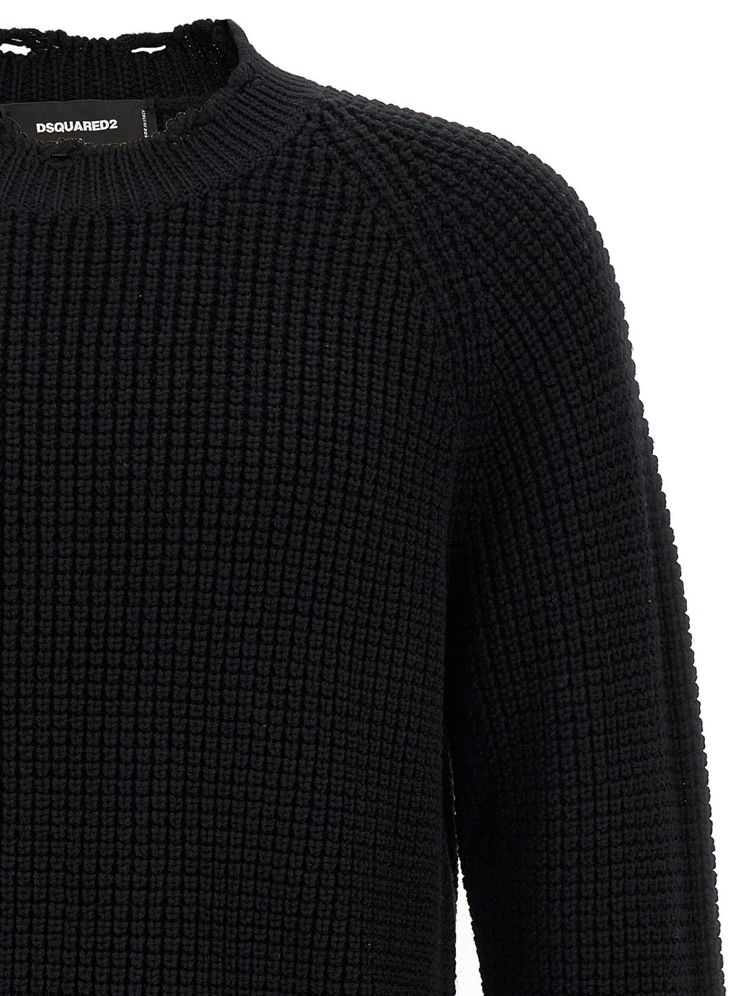 Dsquared2 Destroyed Sweaters and Cardigans - Black | 5e24cc119fd923dc44dbcc2816c6f94f4e9a969e