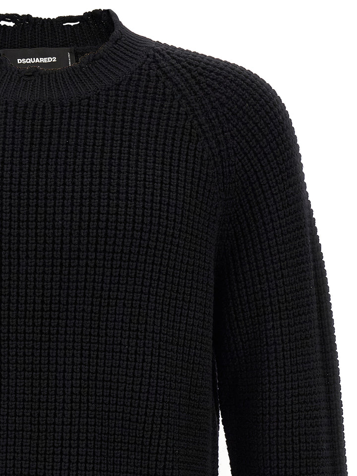 Dsquared2 Destroyed Sweaters and Cardigans - Black | 5e24cc119fd923dc44dbcc2816c6f94f4e9a969e