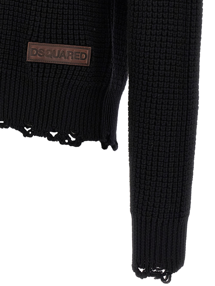 Dsquared2 Destroyed Sweaters and Cardigans - Black | ff107c6222d52ed6935515c2f6a82e1724eed990