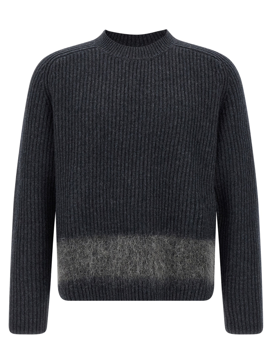Dsquared2 Carded Wool Insert Sweater Sweaters and Cardigans - Gray | 099044106af3244c32f3a5ba9504537fbb84bbed