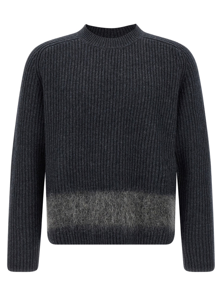 Dsquared2 Carded Wool Insert Sweater Sweaters and Cardigans - Gray | 099044106af3244c32f3a5ba9504537fbb84bbed