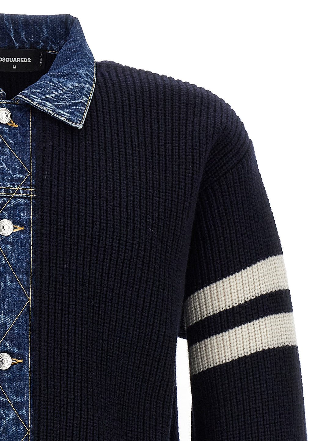 Dsquared2 Denim Mix Sweaters and Cardigans - Blue | 54155561506c2de9e273cbb3c068c65fd5bdc38e
