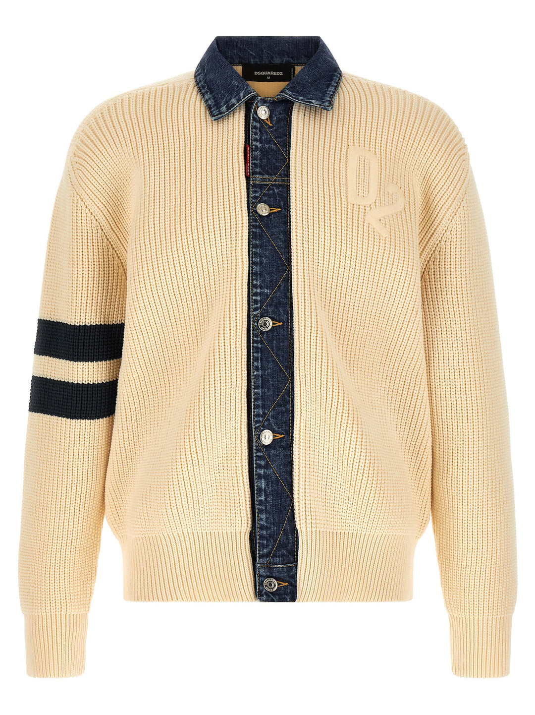 Dsquared2 Denim Mix D2 Sweaters and Cardigans - Beige | 8551084baade83641c17bbf4539be0d4f8872d79