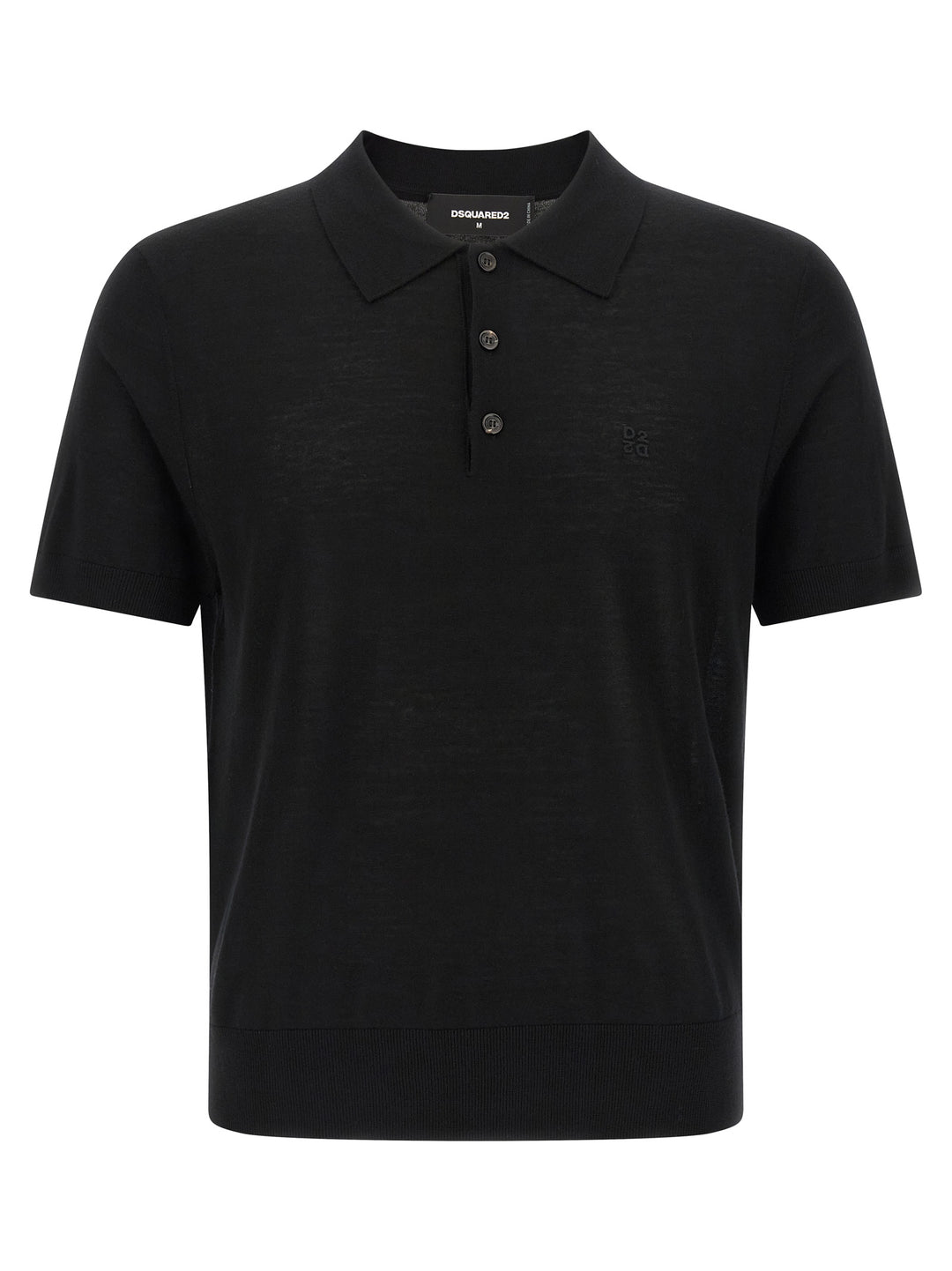 Dsquared2 Wool  Shirt Polo - Black | dad4f362f59c75b3c07b07e41680463c2e9be15f