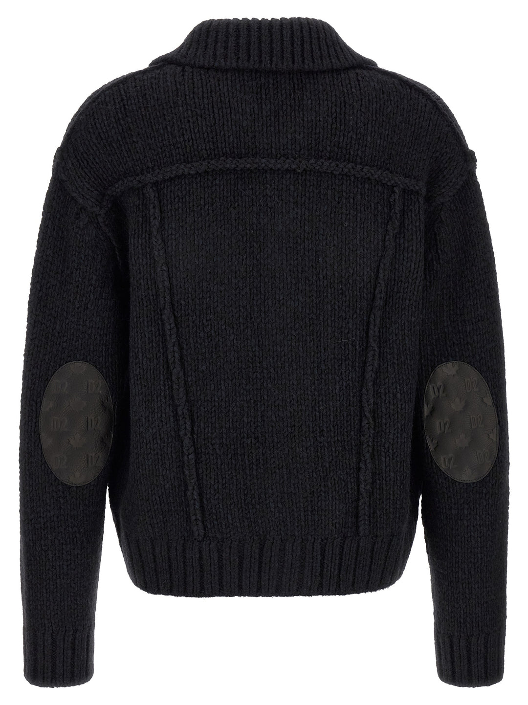 Dsquared2 Logo Patch Cardigan Sweaters and Cardigans - Blue | b22b188387c35fc51a264f2bbe18d73a8b26660e