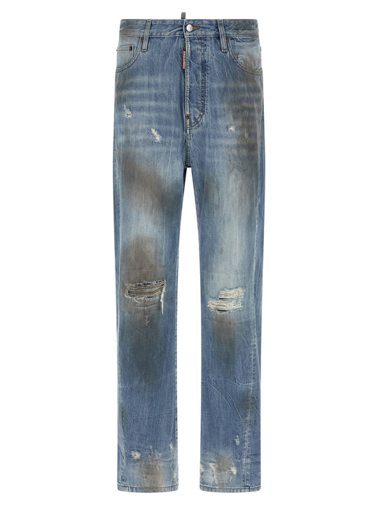 Loose Twisted Jeans Blue