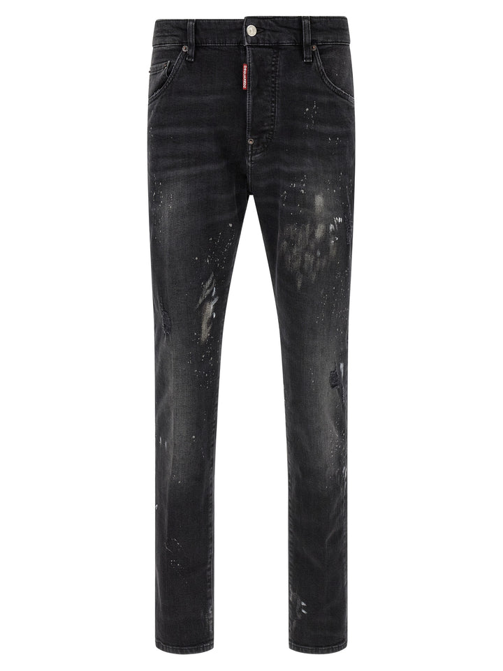 Dsquared2 Splatter Paint Jeans - Black | 69607d7012de048a692e027c21ffc265a5752e75