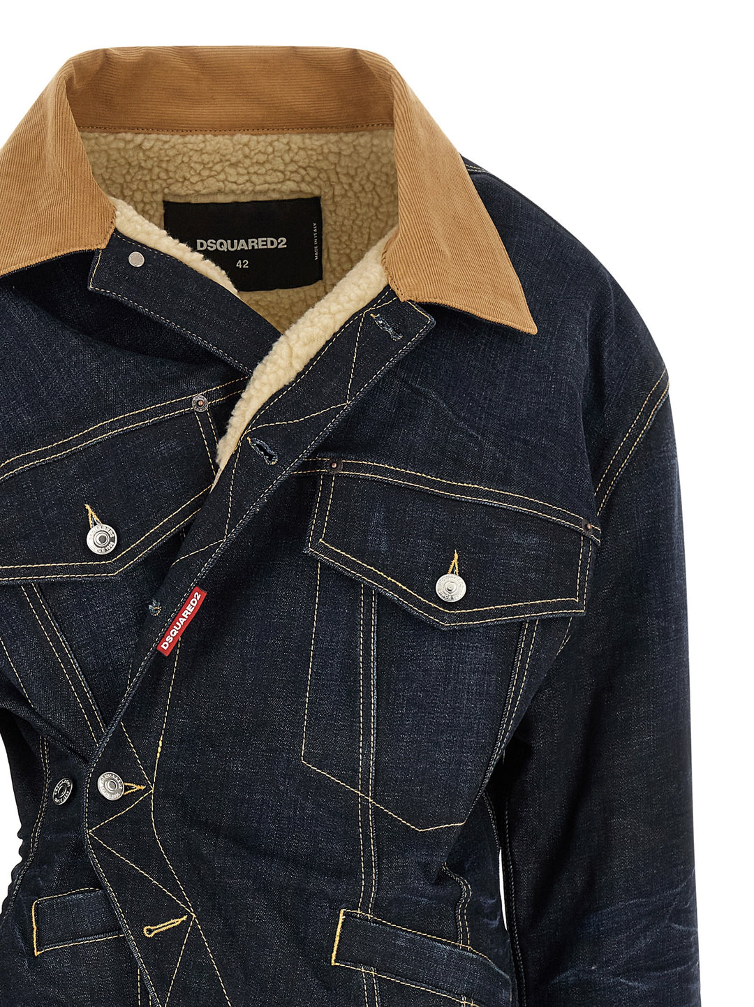 Dsquared2 Wrap Over Puffer Jackets - Blue | 2c6d1b6c9249edb17906781053be1c3bf0d24a41