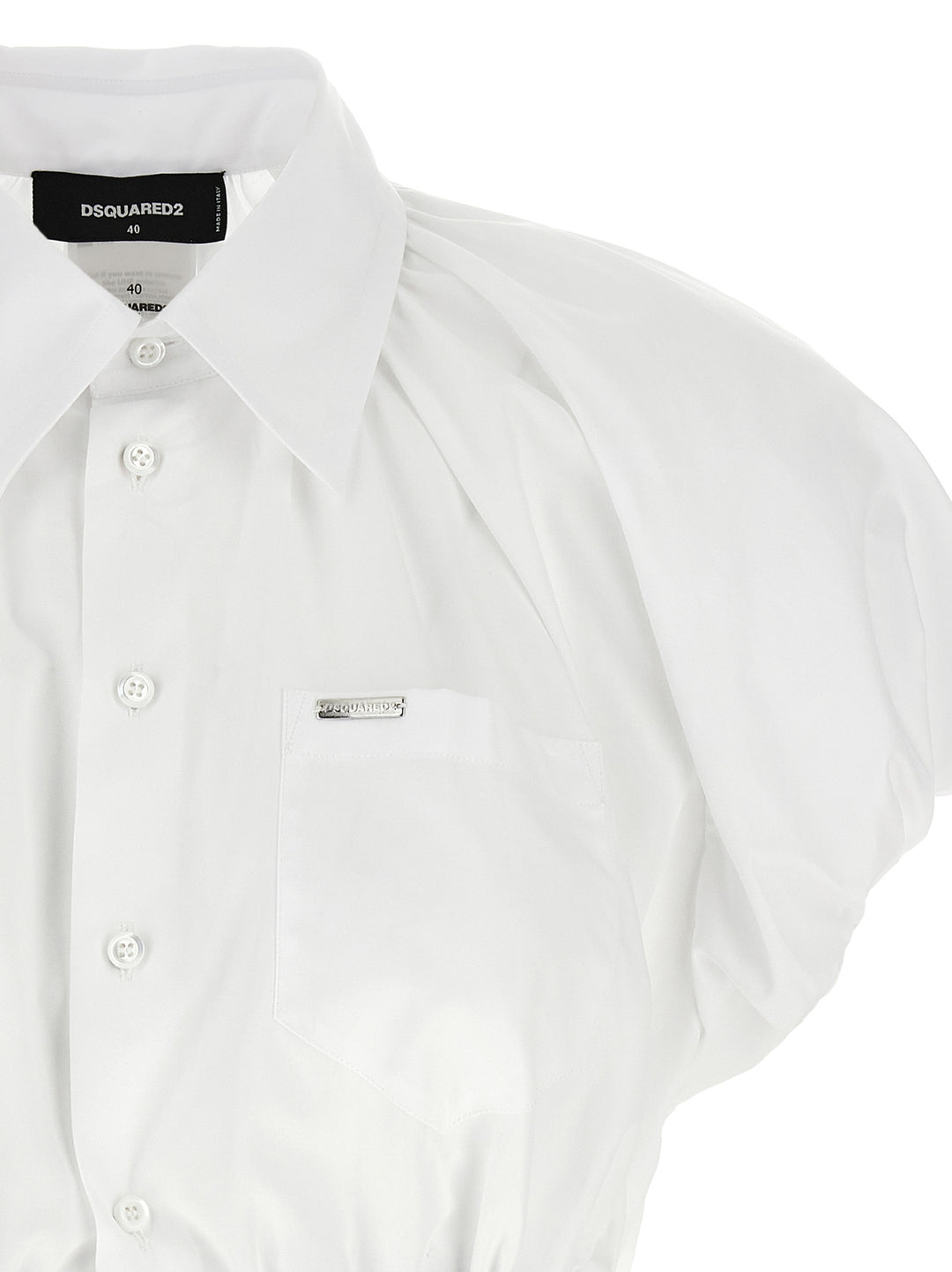 Dsquared2 Cropped Shirt Shirt and Blouse - White | 3309cf34470eaadc84d5d6f5b8771a9abae750b4