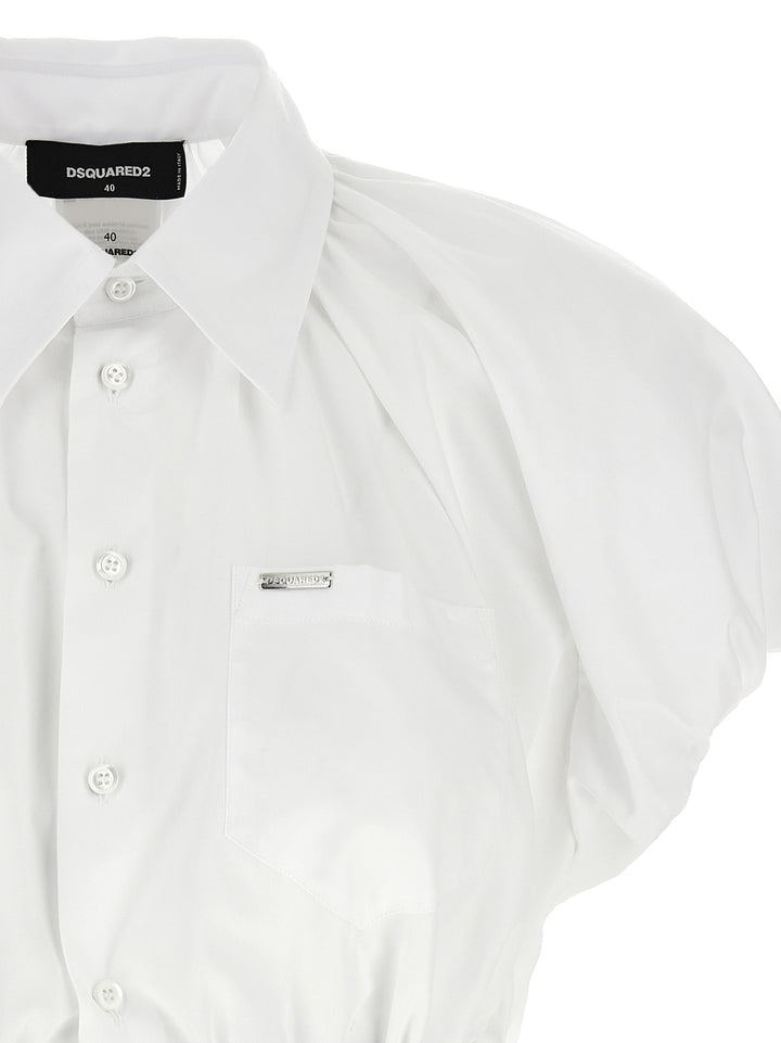Dsquared2 Cropped Shirt Shirt and Blouse - White | 3309cf34470eaadc84d5d6f5b8771a9abae750b4