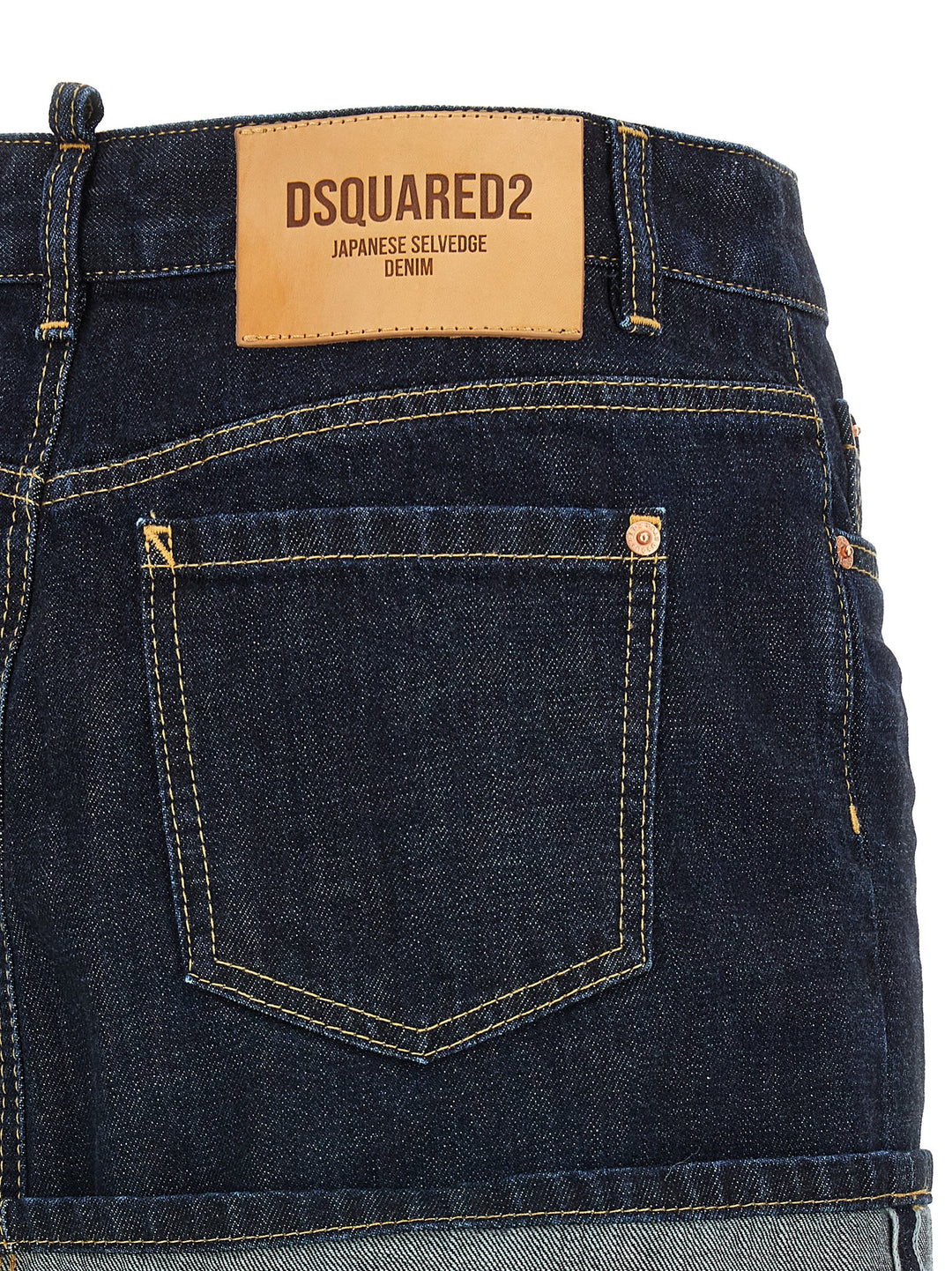 Dsquared2 Cimosa Authentic Japanese Denim Skirts - Blue | b4b8f1a25cade4ba3dc42211dd02764c614569aa