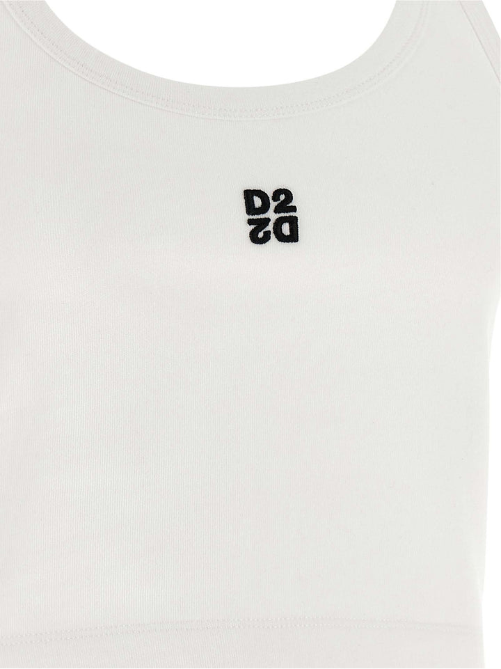 Dsquared2 D2 Upside Down Tops - White | e2d24a3c18f0c200c17052403b51cd9c5be92d1c