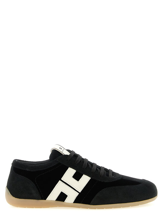Nappa And Velvet Sneakers White/Black