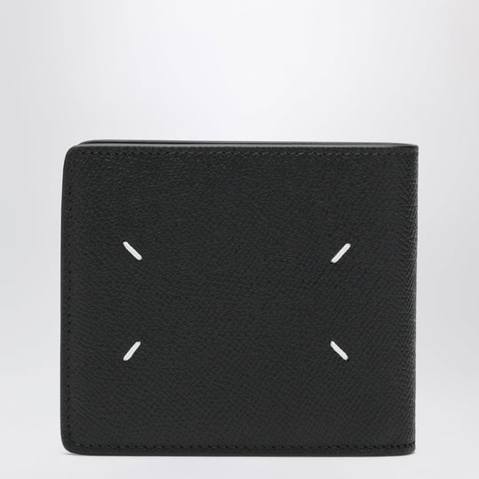 Black Four Stitches Bi-Fold Wallet