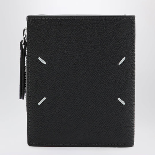 Black Four Stitches Wallet
