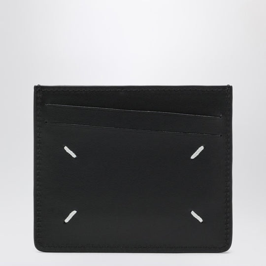 Four Stitches Black Card Holder