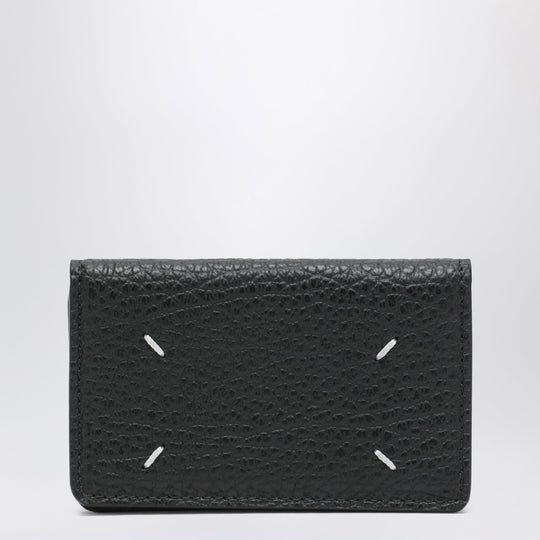 Black Four Stitches Card Holder