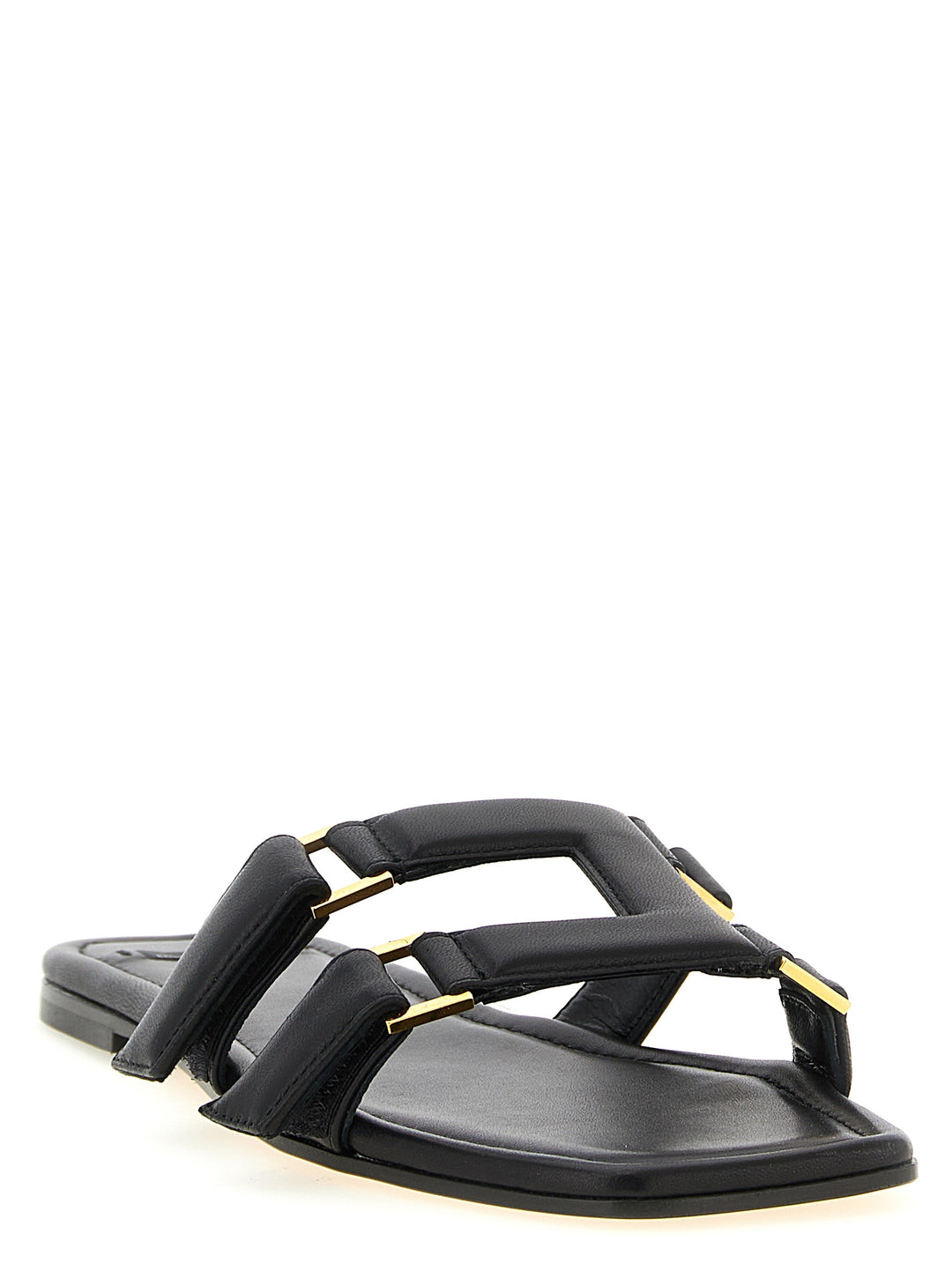 Elisabetta Franchi Nappa Leather Sandals - Black | 5fbd41b4ec706a15bc2f23a1f6afb5c3ac3360cb