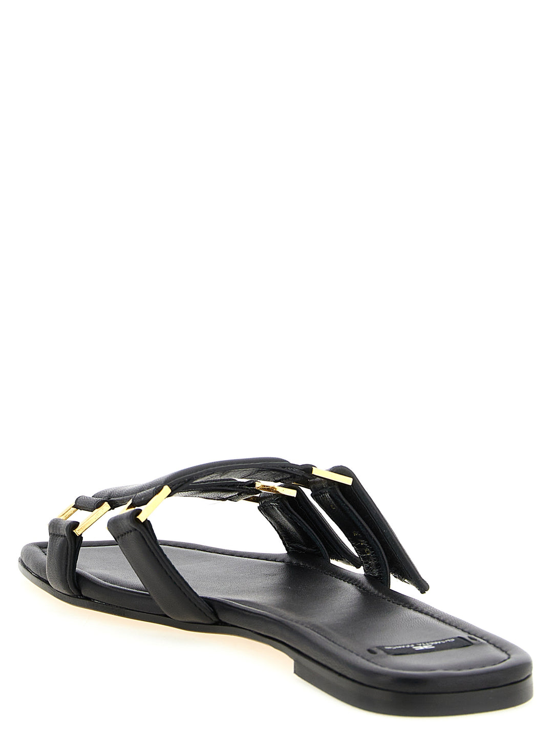 Elisabetta Franchi Nappa Leather Sandals - Black | 288be8ce533090cc3fe01bbd73814217a2d2fd60
