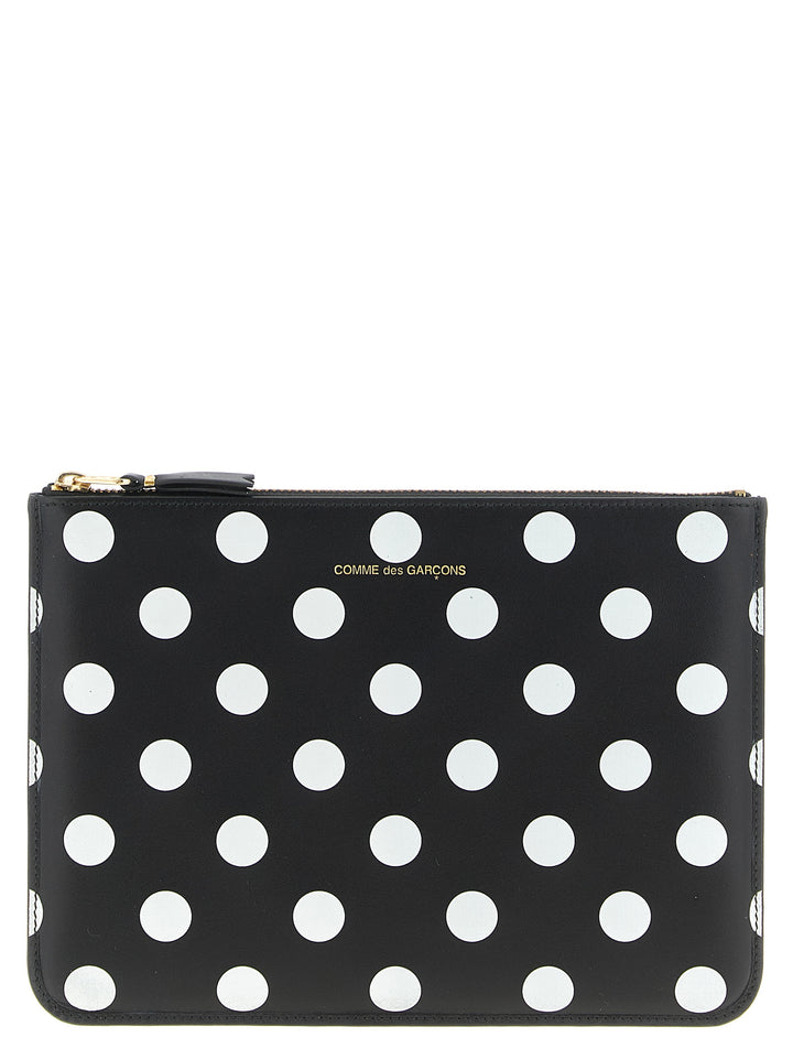 Comme Des GarçOns Wallet Polka Dots Printed Wallets and Card Holders - White/Black | d1e7e1bc671cd48d19afcc83bc70937b92b55892
