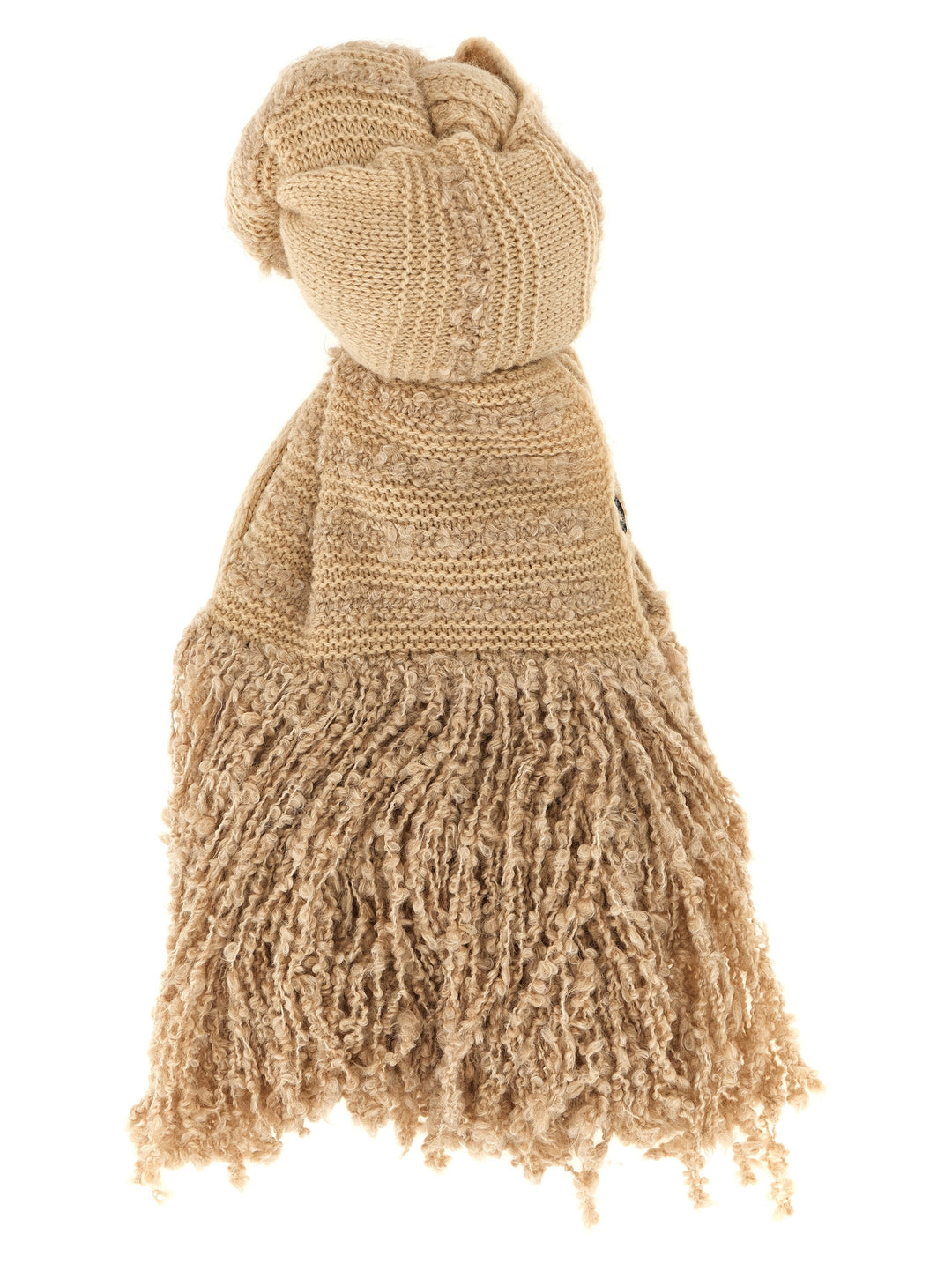 Fabiana Filippi Bouclé Fringed Scarf Scarves and Foulards - Beige | 9f0fe7b52a63eb57287144fdf851c4858e84a608