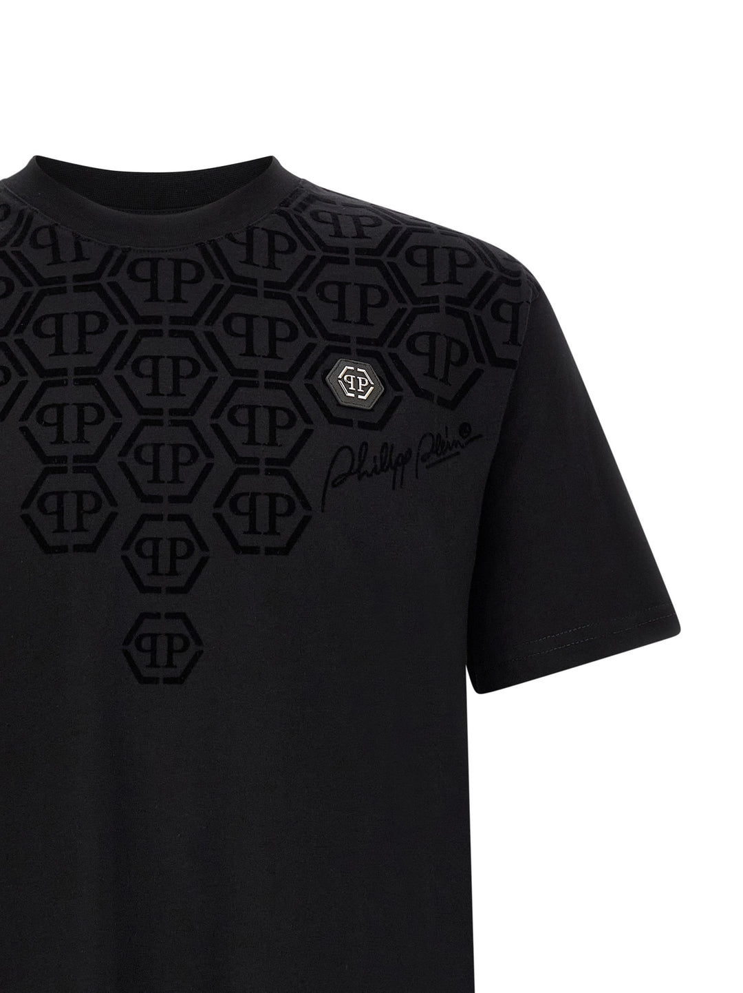 Philipp Plein Monogram T-shirt - Black | 17dd03e42b0b65ef94930d7571122be0e8b40268