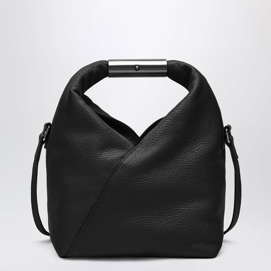 Japanese Bag Jewel Handle Classic In Calf Leather Black