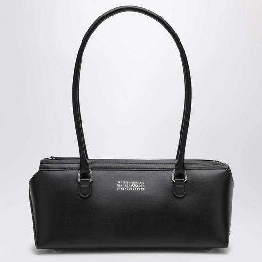 Small Black Leather Bowling Bag
