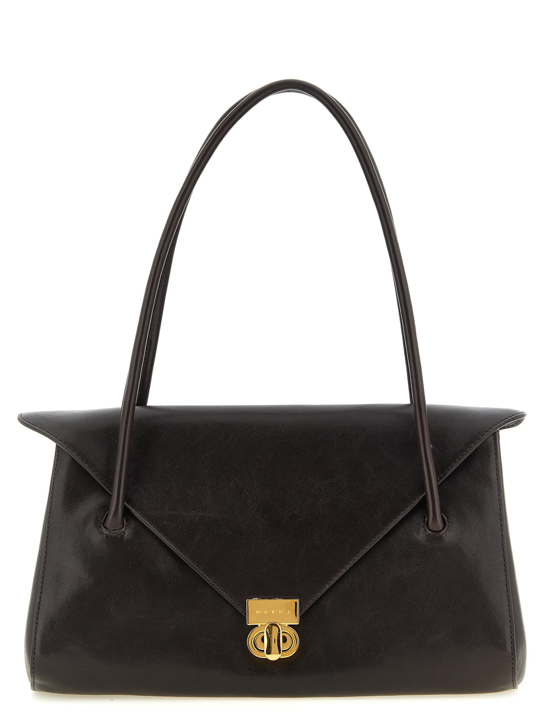 Marni E/W Leather Shoulder Bag Shoulder Bags - Brown | 9f5b8cc1dfcebcdade10058939dd126c6fdac7c6
