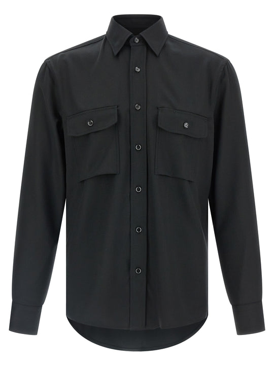 Military Shirt And Blouse Black