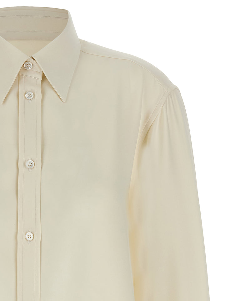 Brioni Cady Silk Shirt Shirt and Blouse - White | c65b42624a44d751f6b82c2c9abedc6a1dd71709