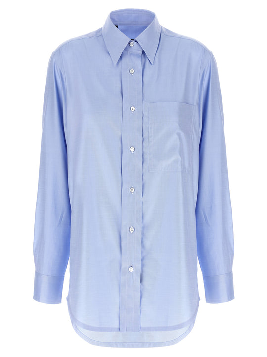 Sea Island Cotton Shirt Shirt And Blouse Light Blue