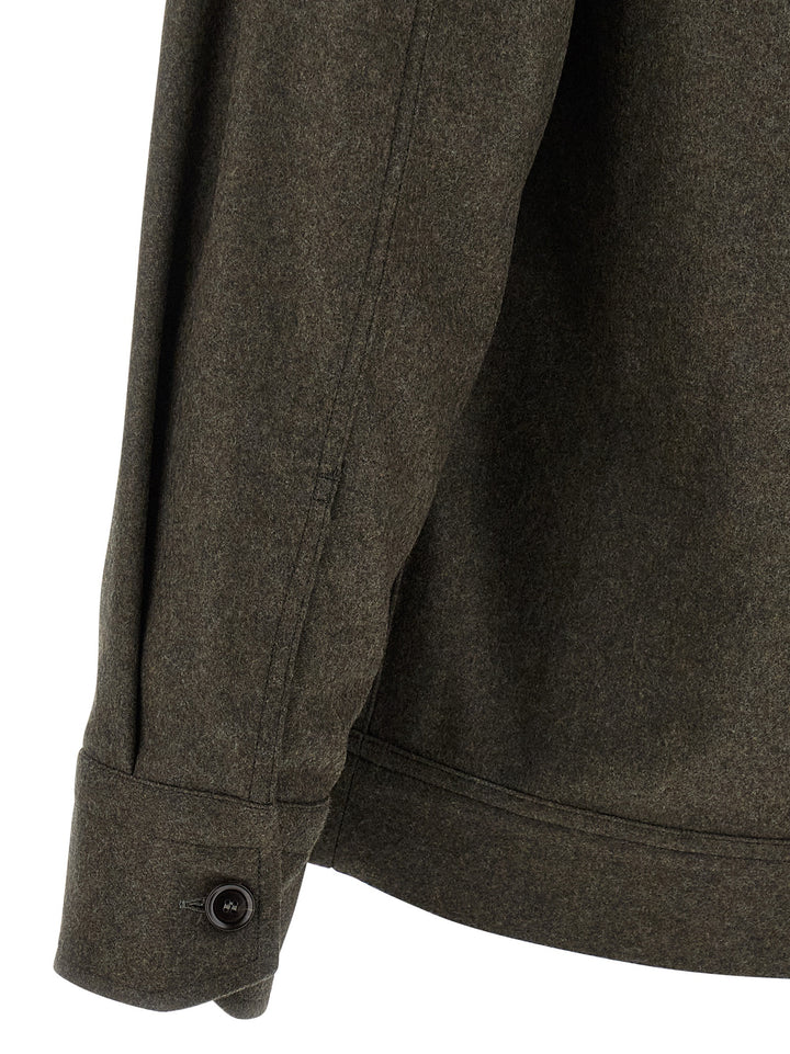 Brioni Wool Cloth Overshirt Shirt and Blouse - Gray | cc32a48be9233bd5e5b61a7d537a1d8b84668ede