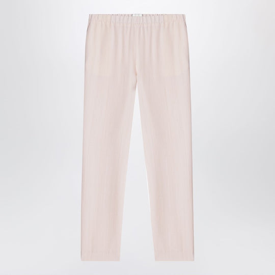 Light Pink Wool-Blend Trousers