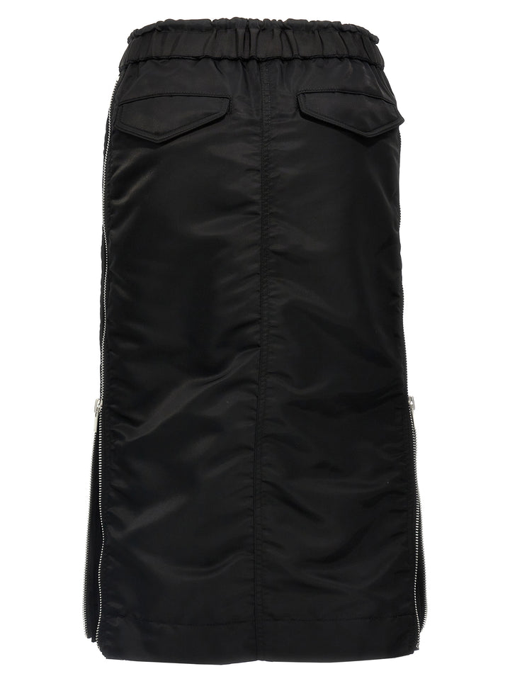 Sacai Pleated Insert Skirt Skirts - Black | a787350c327d92a21413e90dabd62ae14c1df829