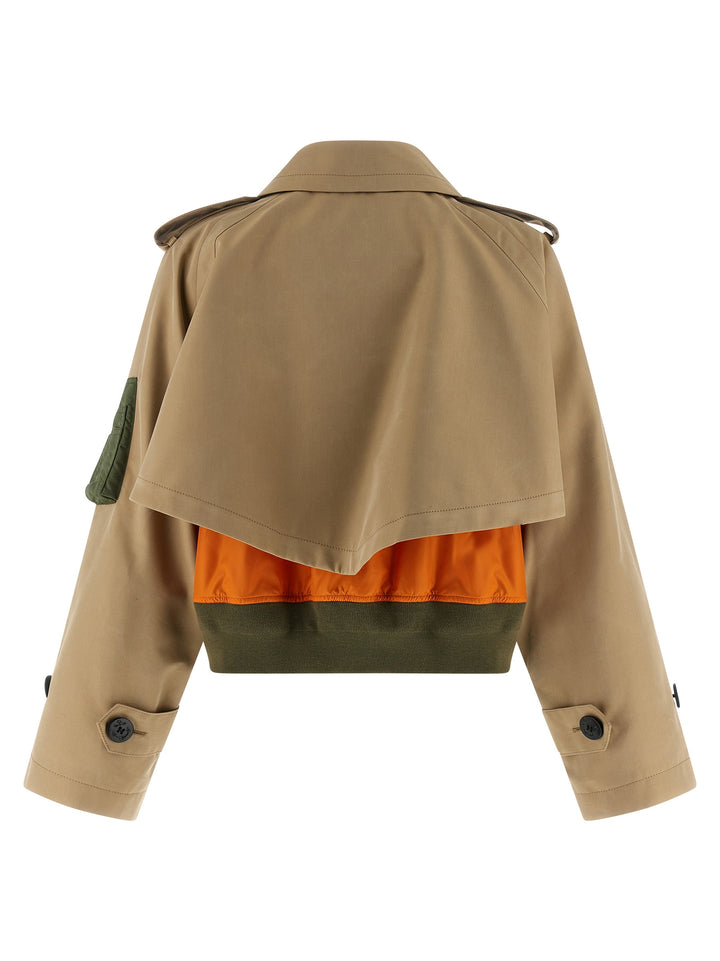 Sacai Double Layer Trench Coat Coats and Trench Coats - Beige | aca1fdcecc585cac0125ea826c36b0752e83a4e3
