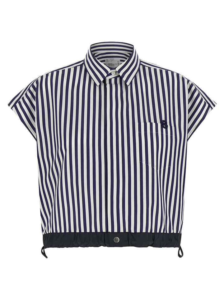 Sacai Cropped Shirt Shirt and Blouse - Blue | d05d49e01eca964a5b53db4f3c0c652968b3fc55