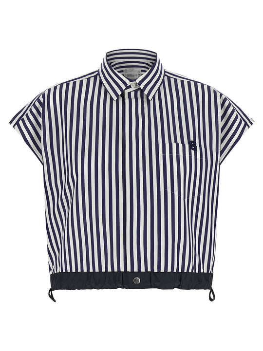 Cropped Shirt Shirt And Blouse Blue