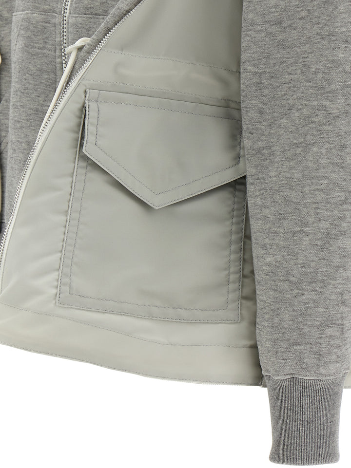 Sacai Sponge Sweatshirt - Gray | 2b5acefb73ac185ac04780a36c3eb76898f3219c